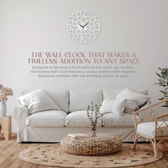 Modern Wall Clock, by MSK  Non-Ticking, Decorative 11.5 ✨️$40 on Amazon✨️ - Picture 5 of 8